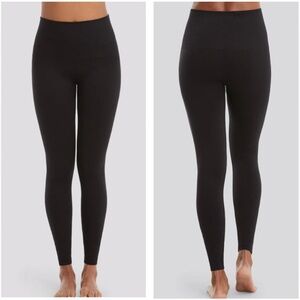 Spanx Womens Black Look at Me Now Seamless Fold Over Leggings Sz 3X High Waisted